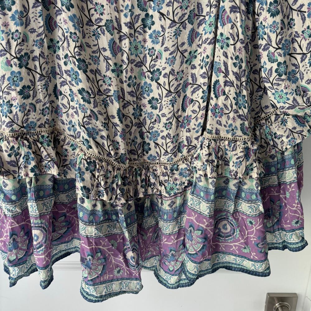 Spell & The Gypsy Collective Dahlia Tunic Dress in dusty blue EUC SZ L - Picture 4 of 10